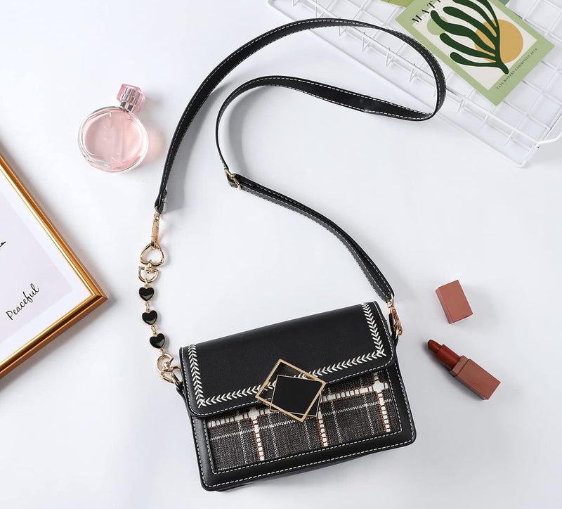 Anbys Store 2Pcs Bag Extender Chain Purse Strap Extenders for Handbags Purse Extender Chain Purse Strap Replacement Accessories Bag Charms (Black Heart/Moon) - Image 5